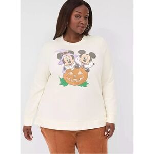 NWOT Disney women's 18/20 crewneck‎ sweater Halloween Mickey Minnie Mouse